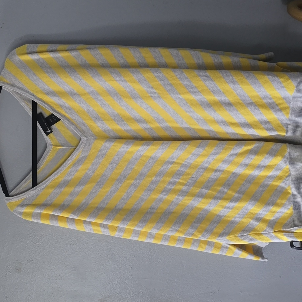 Lane Bryant Yellow and gray chevron sweater